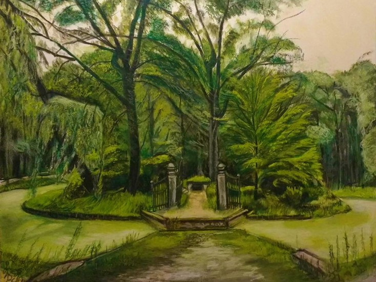 het graveneiland in het Warandepark