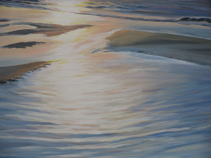 Zonlicht op laag water