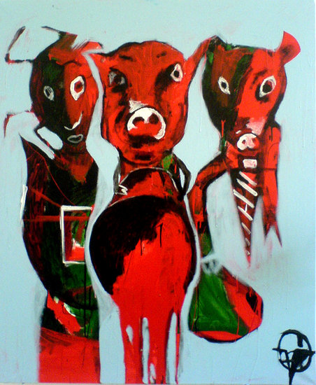 the pig,the painter and the joker