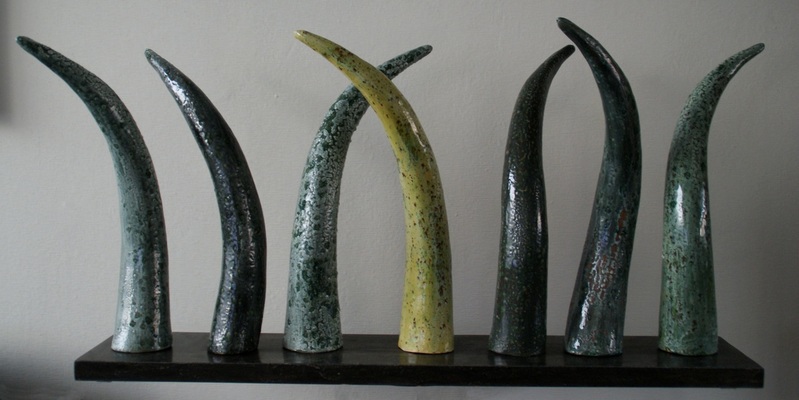 Zeven olifanten hoorns