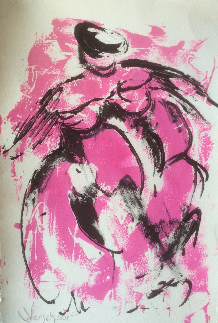 Woman in pink
