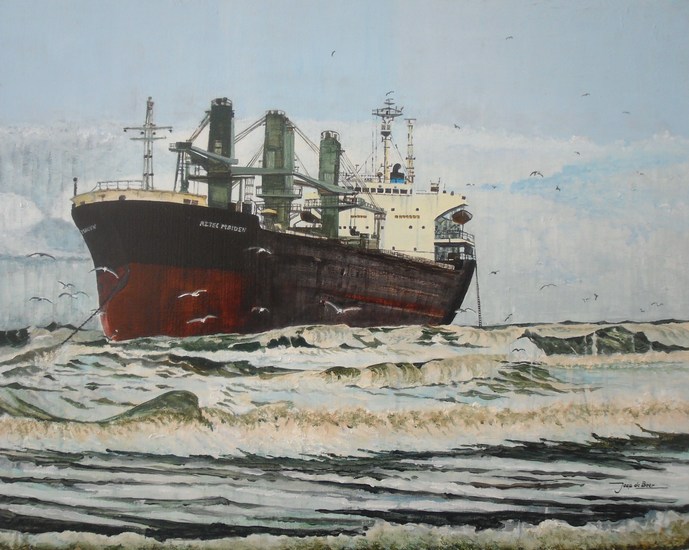 Aztec Maiden gestrand bij Wijk aan Zee