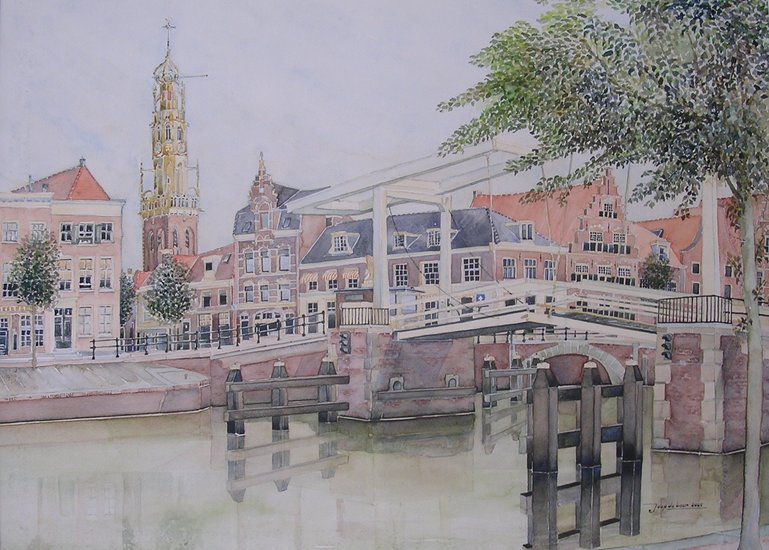 Haarlem - Spaarne - Gravestenenbrug