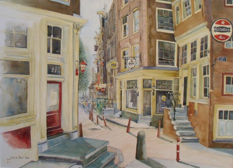 Amsterdam Oudezijds Voorburgwal van uit Roelofslaantje