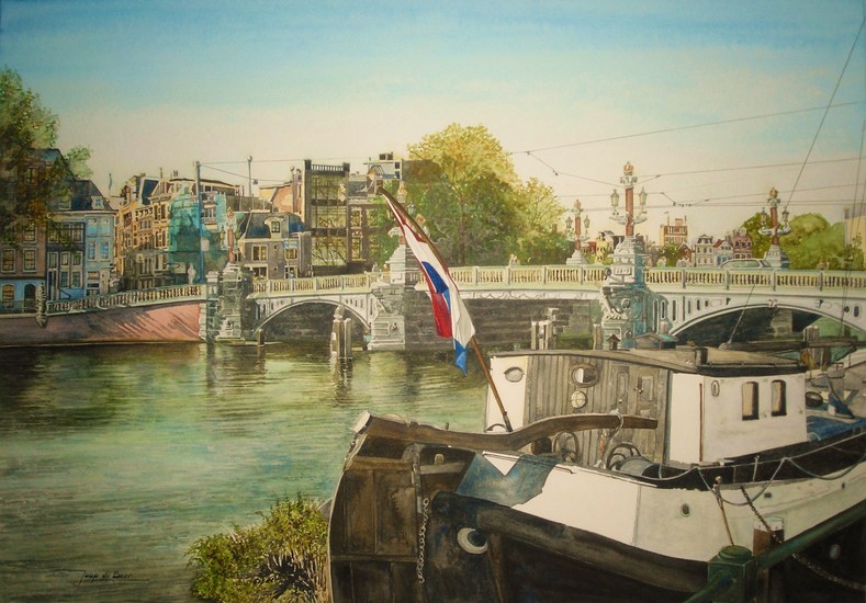 Amsterdam - Blauwbrug over de Amstel