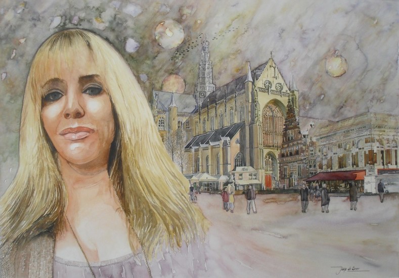 Haarlem - Lisette voor St. Bavokerk