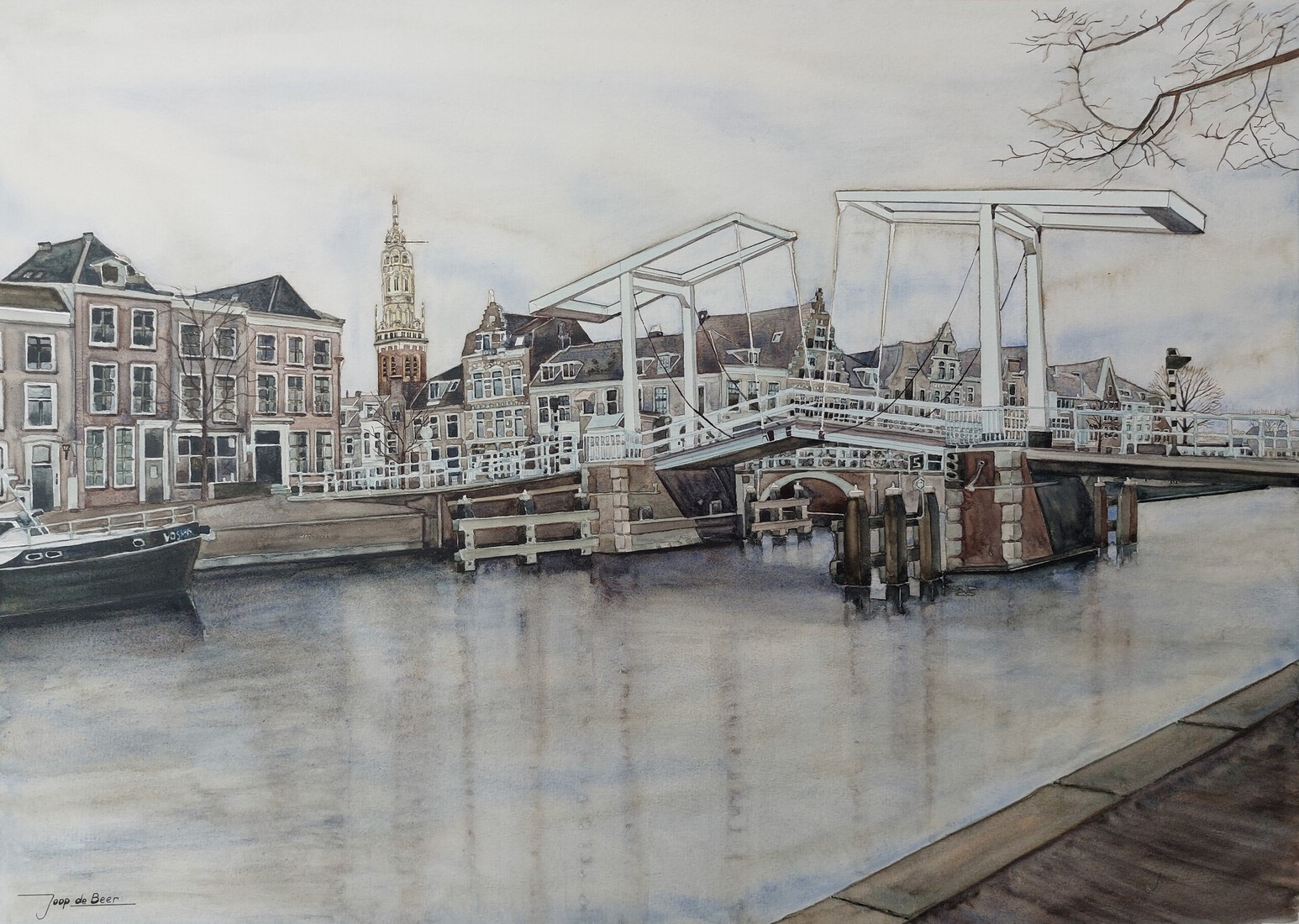Haarlem Spaarne met Gravestenenbrug 2022