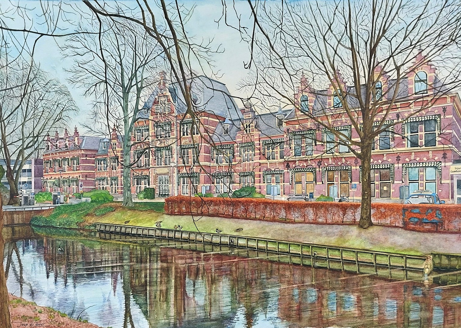 Alkmaar - Wilhelminalaan met Cadettenschool 