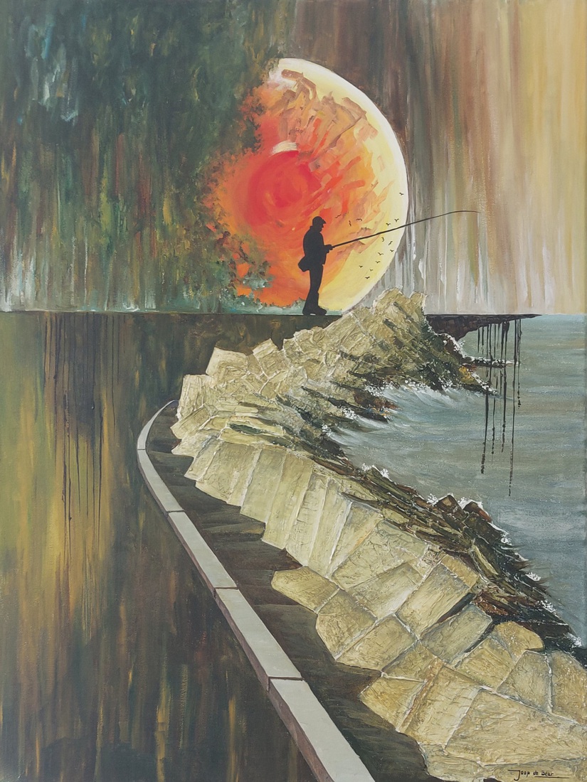 Sportvisser op de Zuidpier van IJmuiden