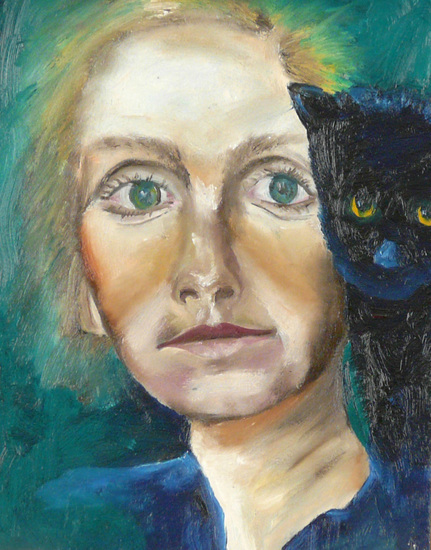 Vrouw met kat