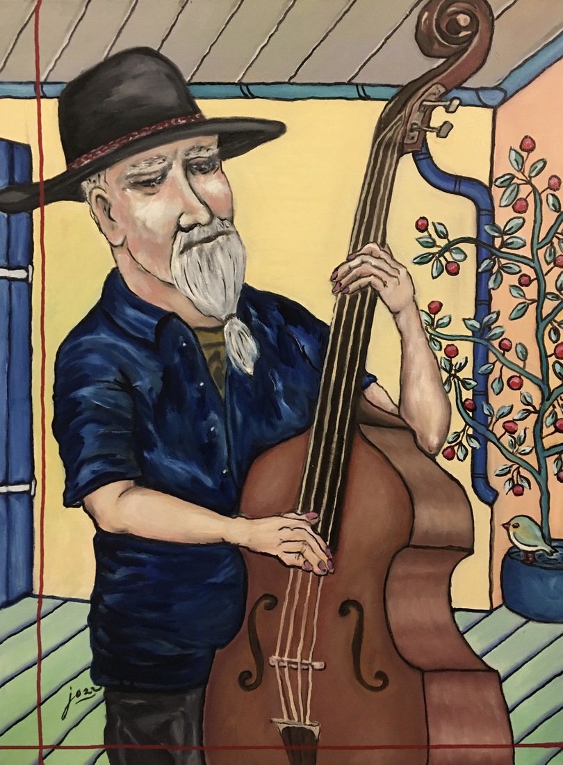 Bassplayer T-bone Stringband Henk Saes