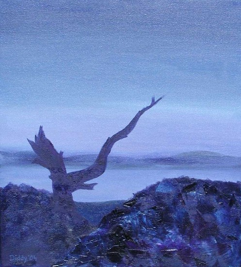 Blauwe mist