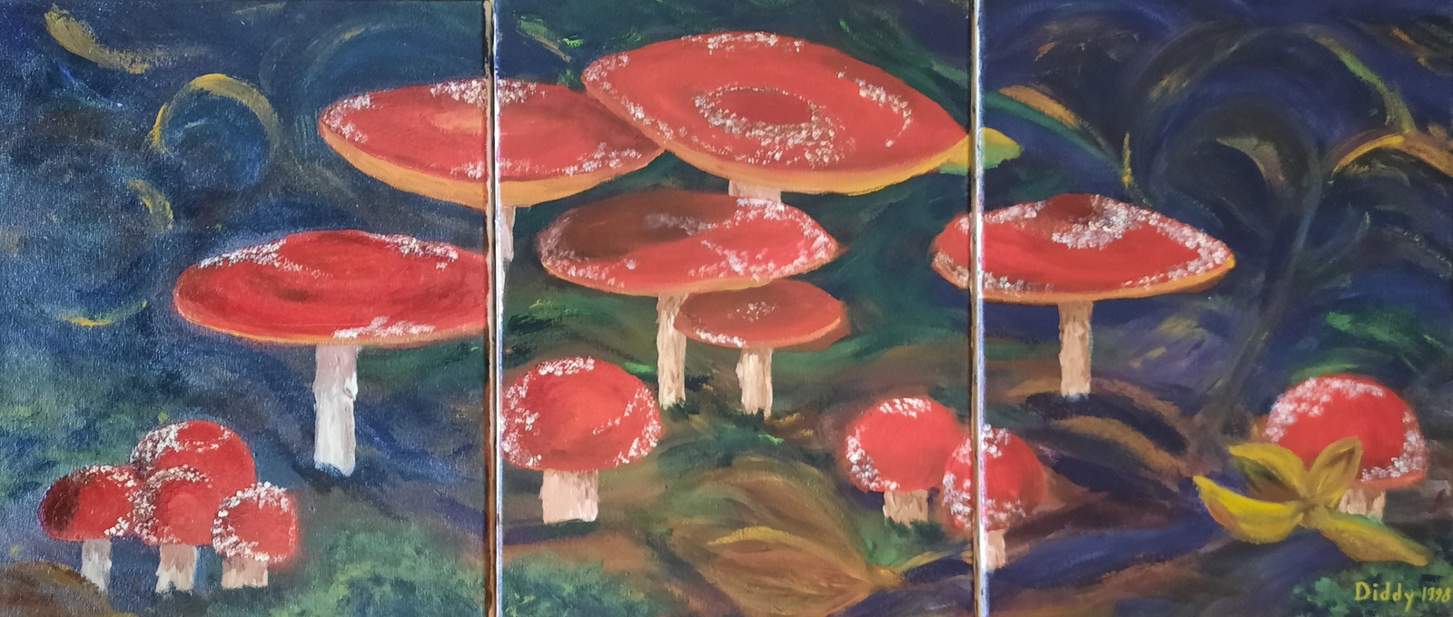 Rood met witte stippen