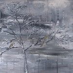 Uitgangspunt voor de schilderijen zijn foto's en/of collages. Onderwerpen liggen dicht bij huis of ontstaan tijdens uitjes in de provincie. Parken, bossen en landschappen inspireerden tot o.a. deze bomen serie.