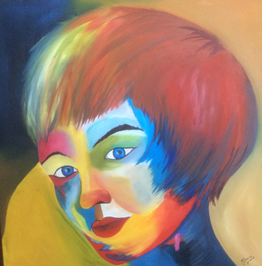 Vrouw in kleur
