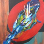 Het schilderen van abstracten is voor mij naast het figuratief schilderen een voortdurend experiment. Zoeken naar nieuwe vormen, ondergronden, kleuren en -combinaties en vooral het direct herkenbare vermijden, is voor mij iets geweldigs.