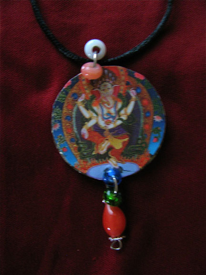 bottle cap necklace,Ganesha