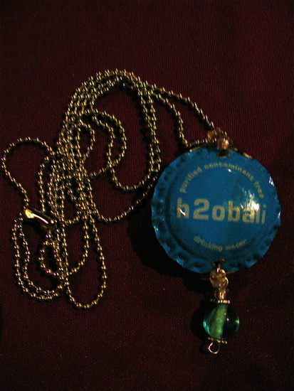 Bottle caps necklace, H2O Bali
