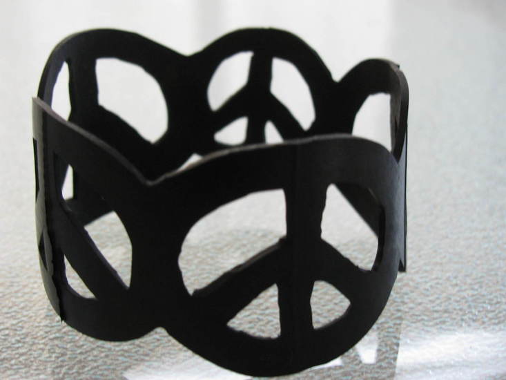 Peace recycled bracelet