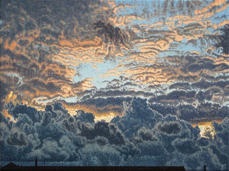 Evening sky: altocumulus, cumulus (The Hague) [6-11-04, 16:41-16:44]