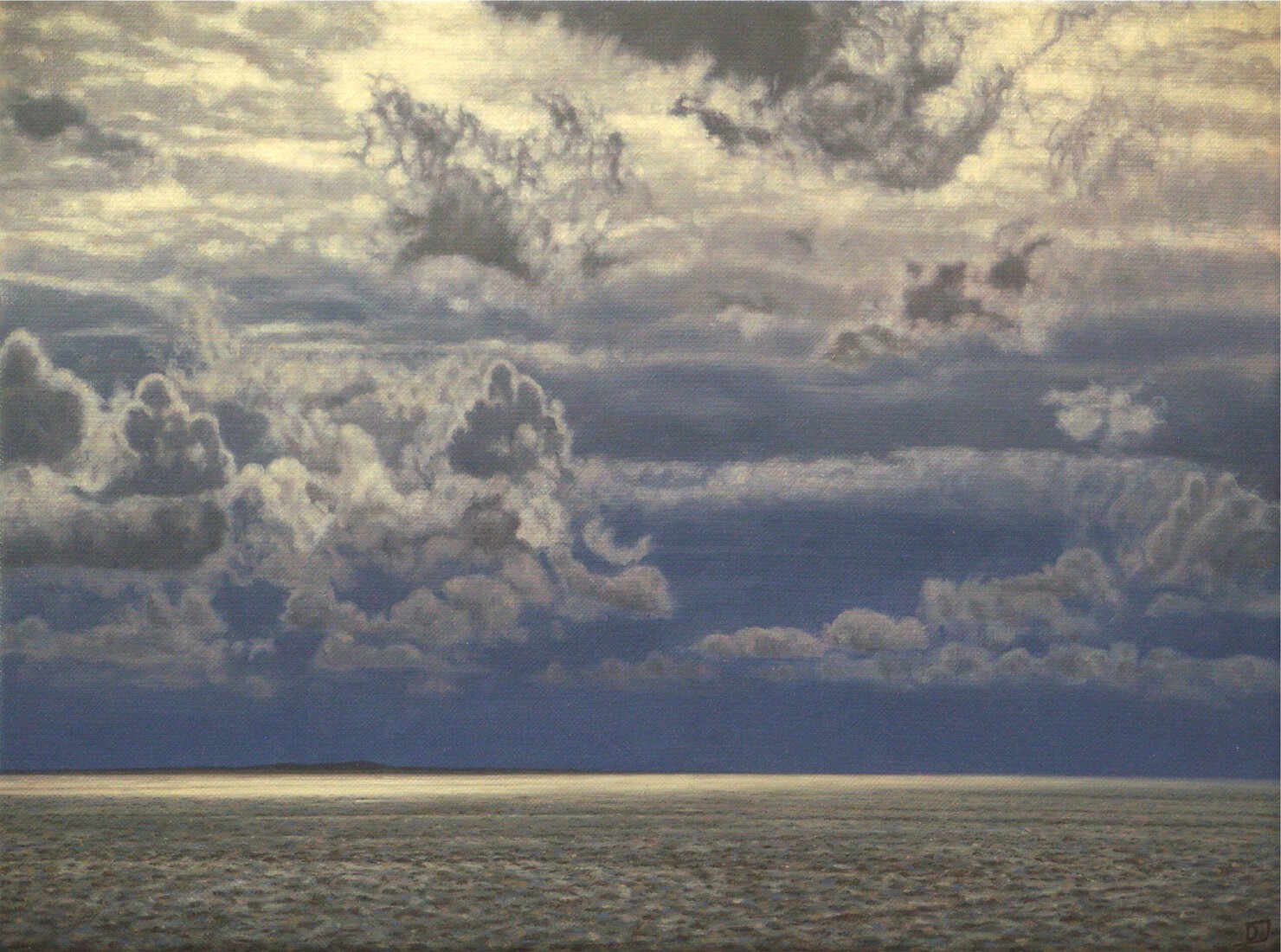 Cloud cover over Vlieland: stratocumulus stratiformis, cumulus