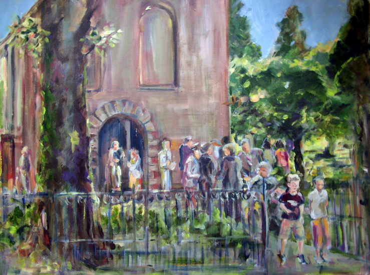 uitgaan van de kerk in zundert