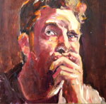 Het oude verhaal van Reinaard de Vos gaat over mensen die het hof beliegen en bedriegen. Hier verbeeldt door een menselijke /Reinaard die de 'zittende' koning Leeuw voor de gek houdt.