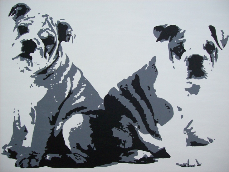 Twee bulldog's
