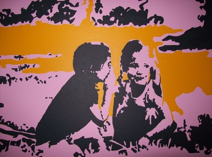 twee kinderen in het bos