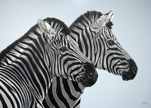 Portraits, oilpaint on canvas, of animals