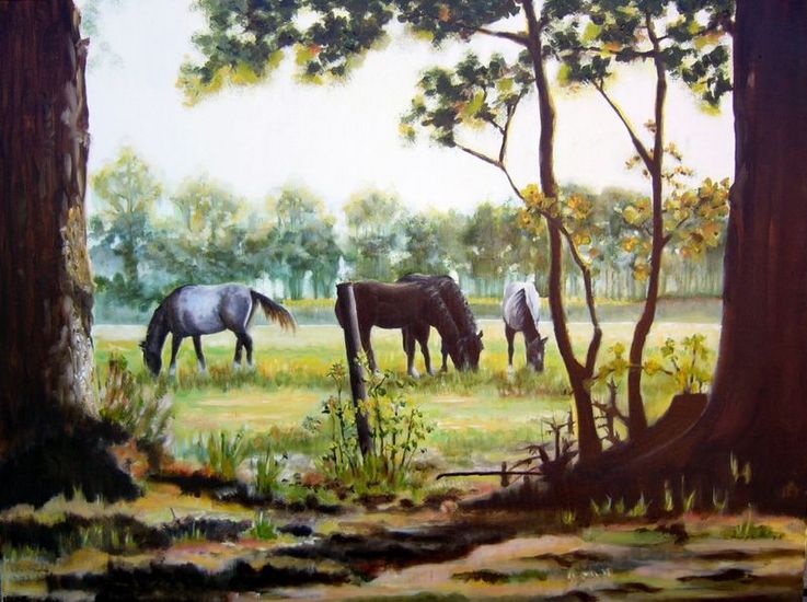 grazende paarden