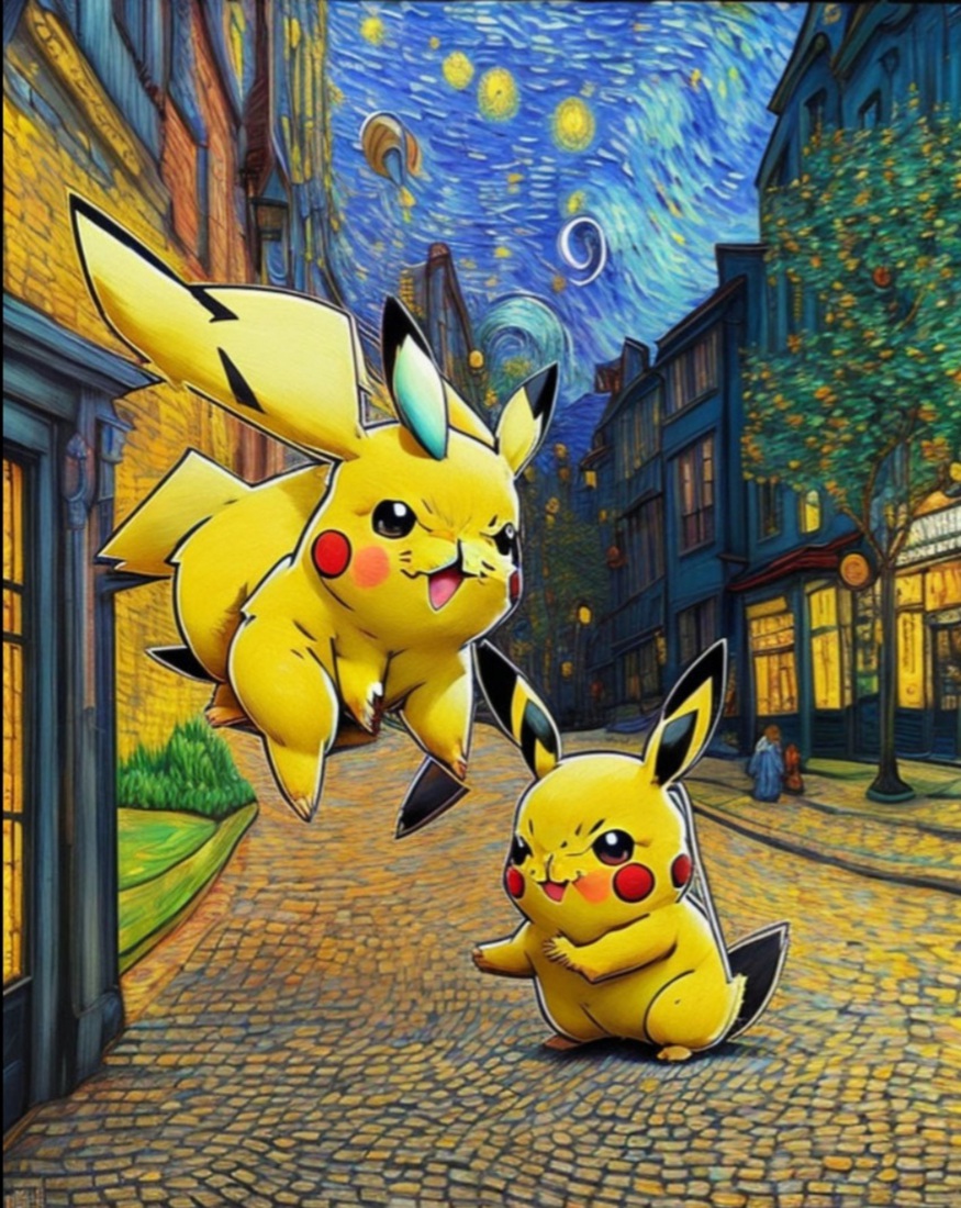 Van Gogh  meets Pikachu 