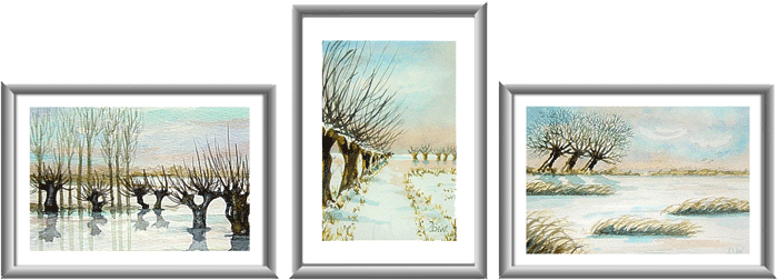 Winterlandschap drieluik