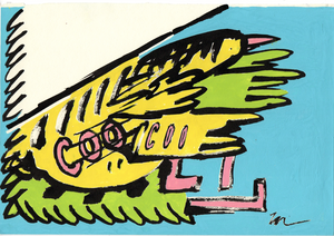 Tekeningen in inkt, gemaakt in 1997, (in)gekleurd met gouache of plakkaatverf in 2024. De oorspronkelijke inkttekening werd hierbij zo nauwkeurig mogelijk ongewijzigd gelaten, zodat het niet om het uitwissen of 'verbeteren' van sporen van het verleden gaat maar er enkel een rooskleurige inkleuring van is.