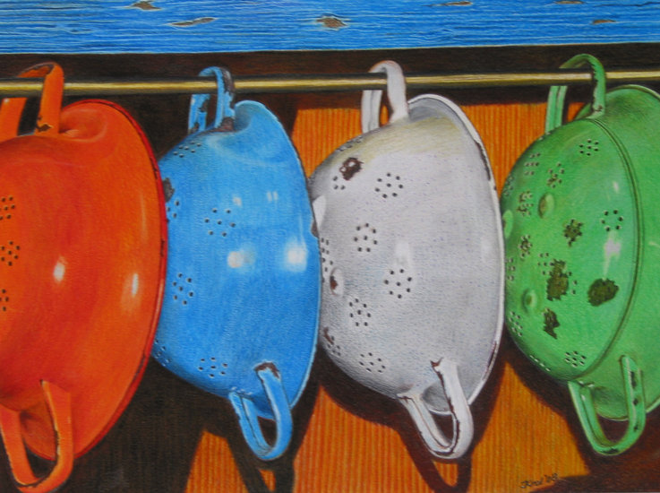 oranje,blauw,wit en groen