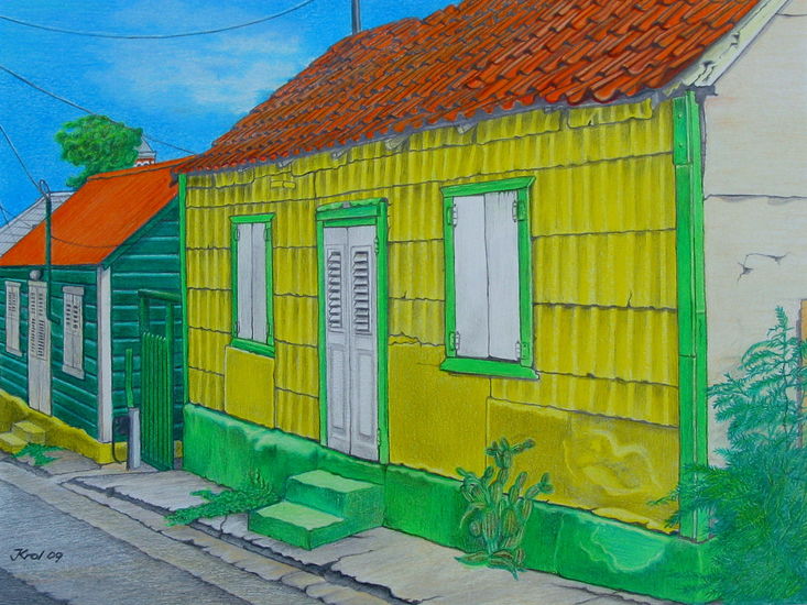 Straatje in Otrabanda op Curacao