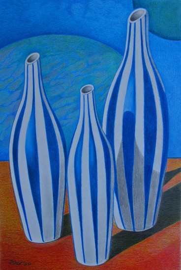 studie van drie vazen