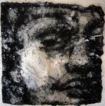 koppen in gemengde techniek [pastel, parelmoerkleurige acryl]