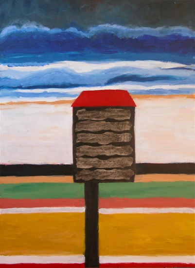 Kruis: naar Thuis 8 - huis op kruispunt (volgens Malevich 1932)