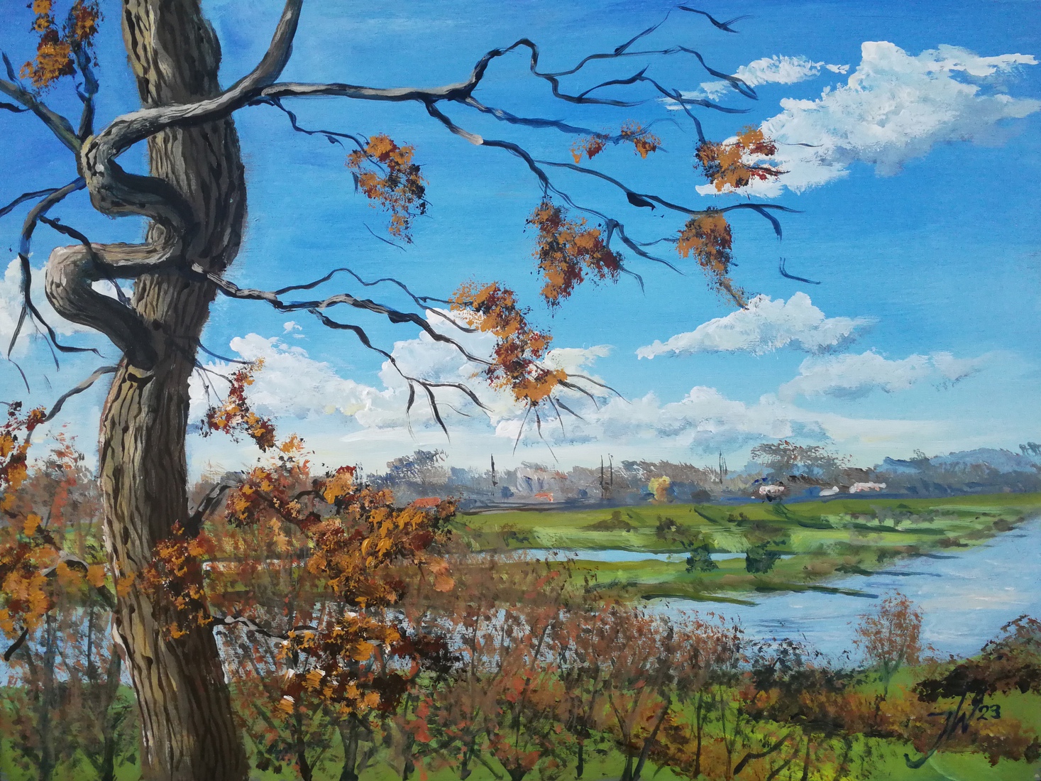 Rijn vanaf Belmonte, Wageningen