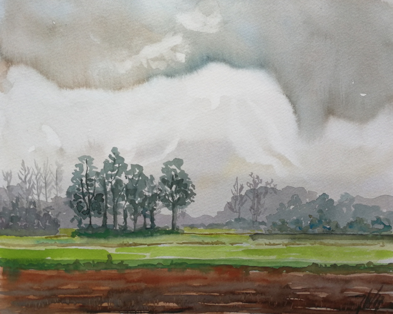 Dreigend weer, Vierakker