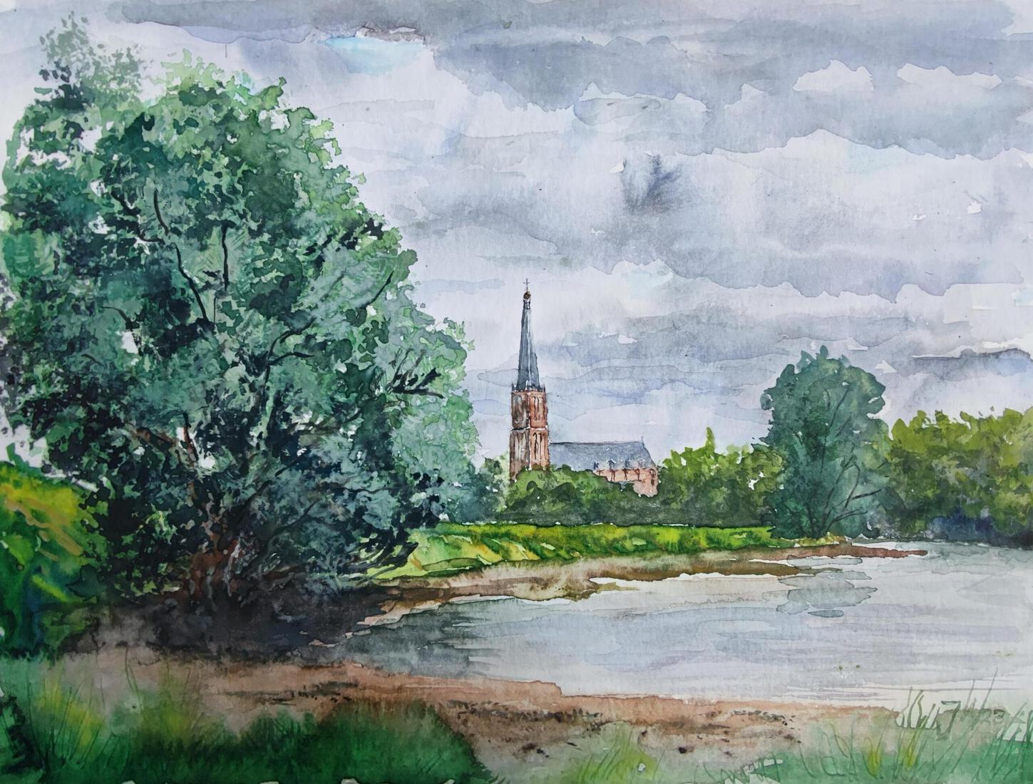 Doesburg vanaf het Broekhuizerwater