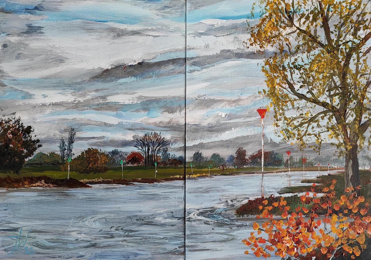 tweeluik IJssel bij Bronkhorst