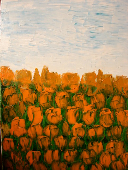 Oranje tulpen