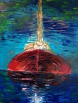 Schepen 2007 geeft een totaal nieuwe maritieme schilderstijl weer. De afmeting 120 cm x 100 cm
