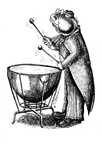 Paukenist vis (zwart/wit)