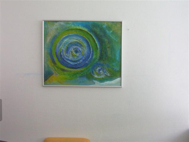 blauwe algen in ondiep water