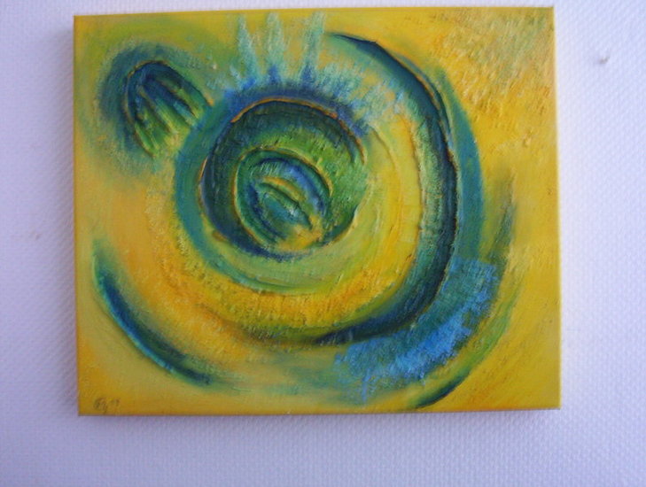 circle of blue grass