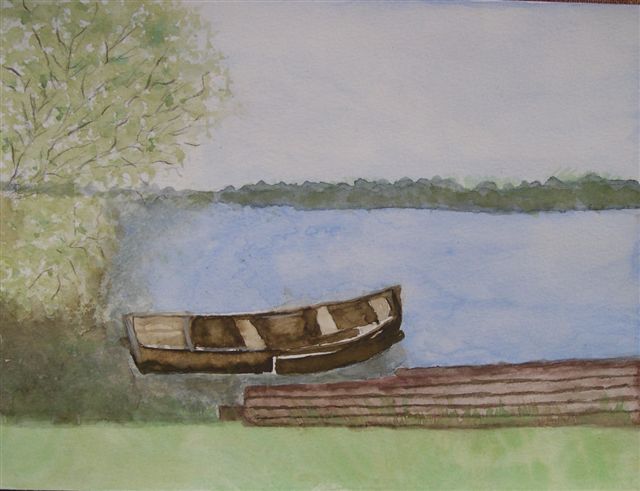 roeiboot op het meer