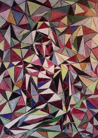 Driehoek Knielende vrouw